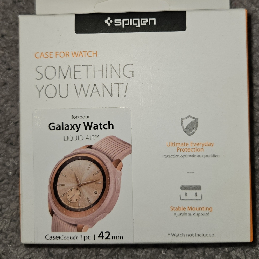 Spigen Liquid Air Galaxy Watch Case 42" Rose Gold New in Box